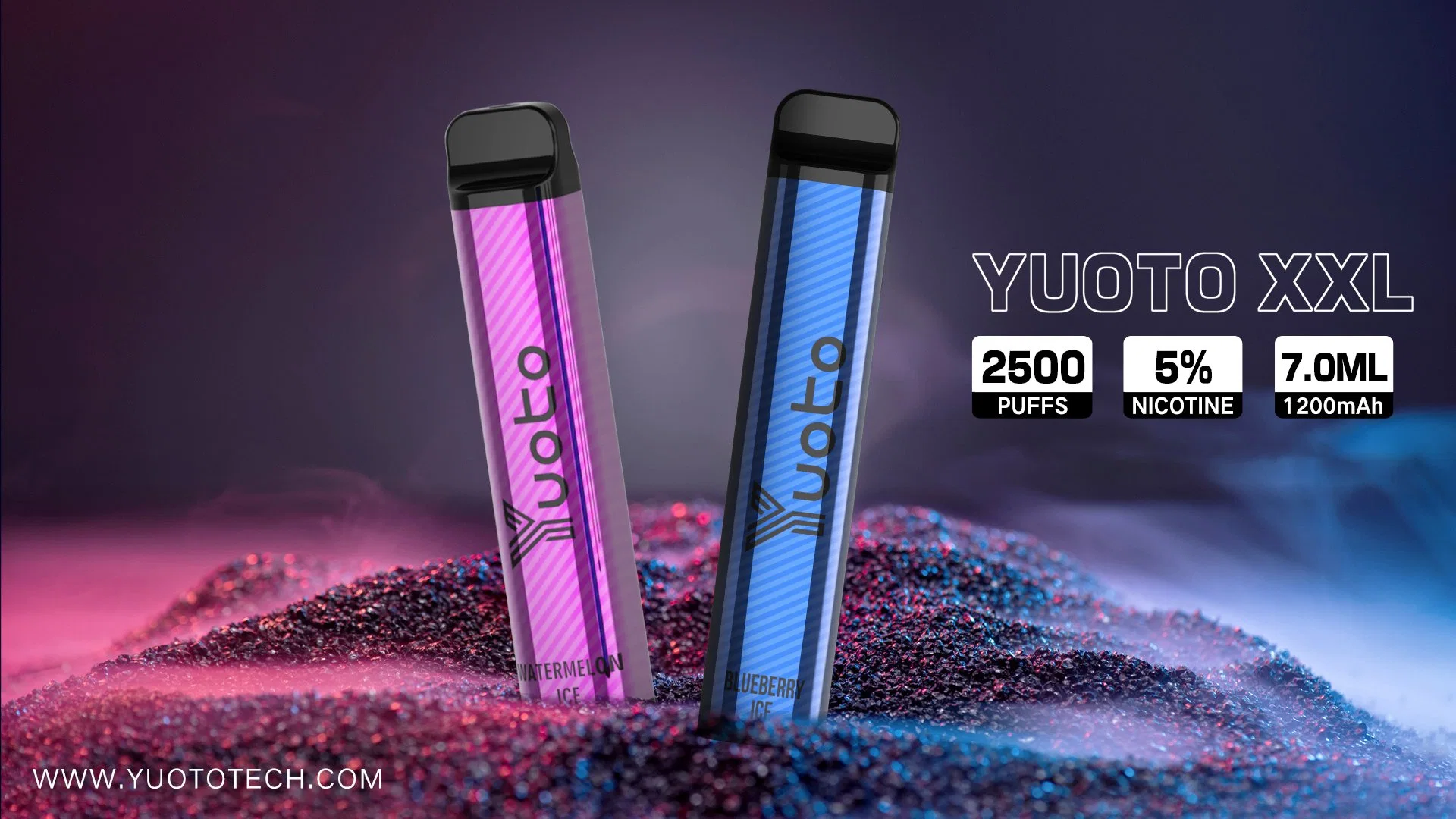 Venta de cigarrillos electrónicos Youto caliente 2500 Puff Mayorista/Proveedor de 1200mAh Vape desechables