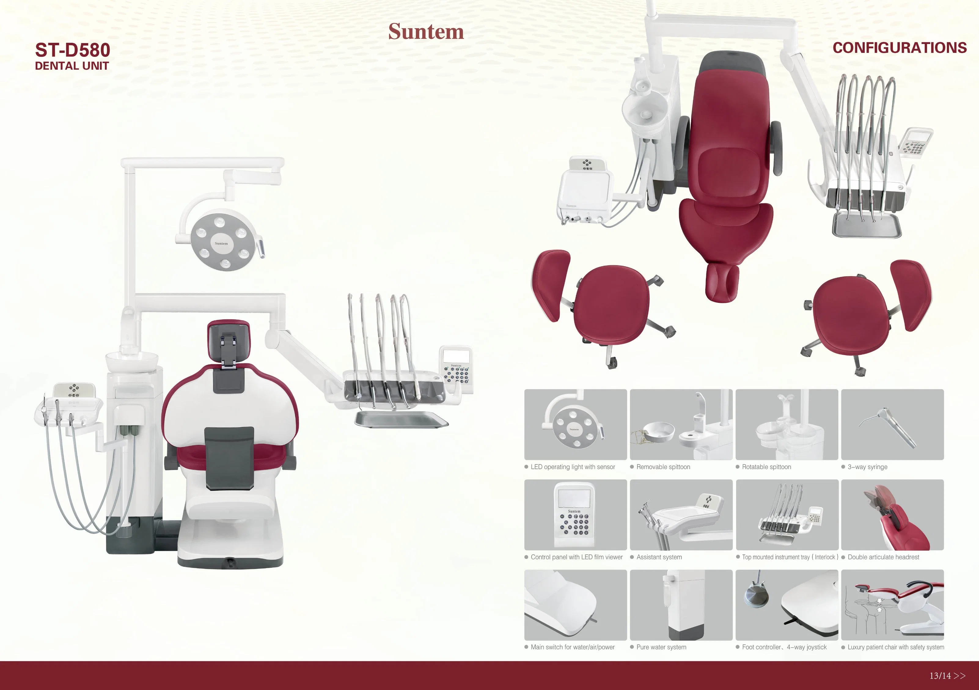 Medical Instrument with Luxury Patient Chair Suntem St-D580