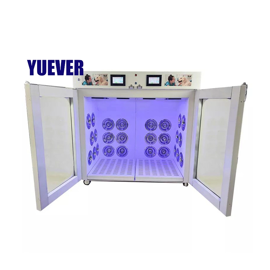 Yuever Medical 2 en 1 Equipo de habitación para Secador de pelo de mascotas Caja de secado de máquina automática Armario de mascotas Secador de Perros