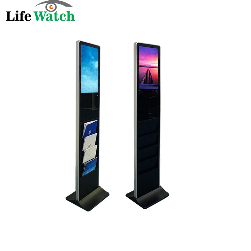 Free Stand Indoor LCD Magazine Digital Signage Kiosk Advertising TV Player Screen