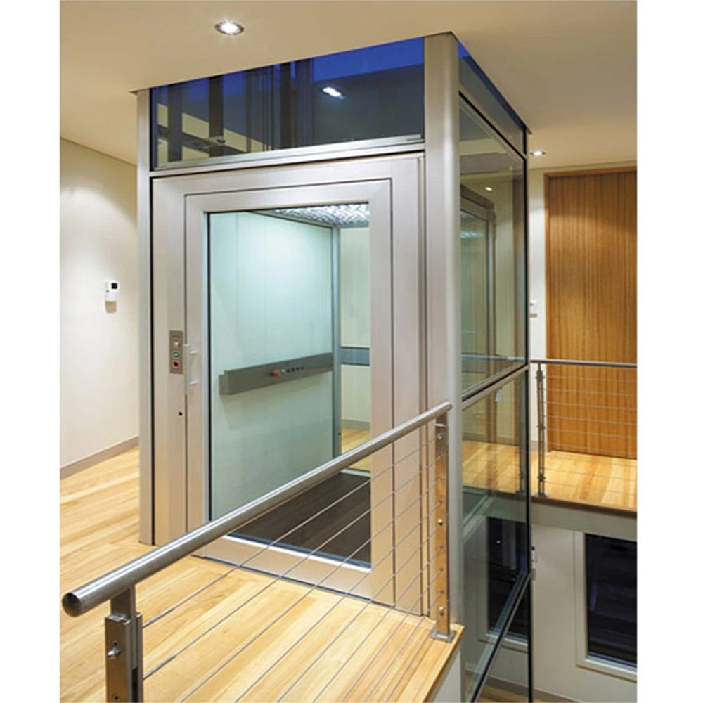 Elevador de Casa de Luxo Pequeno para Residências com Capacidade de 320kg a 400kg.