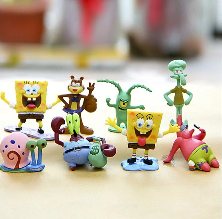 Whole Sales Promotional Gifts Customize 8 Pieces/Set of Cartoon Action Figure Toys