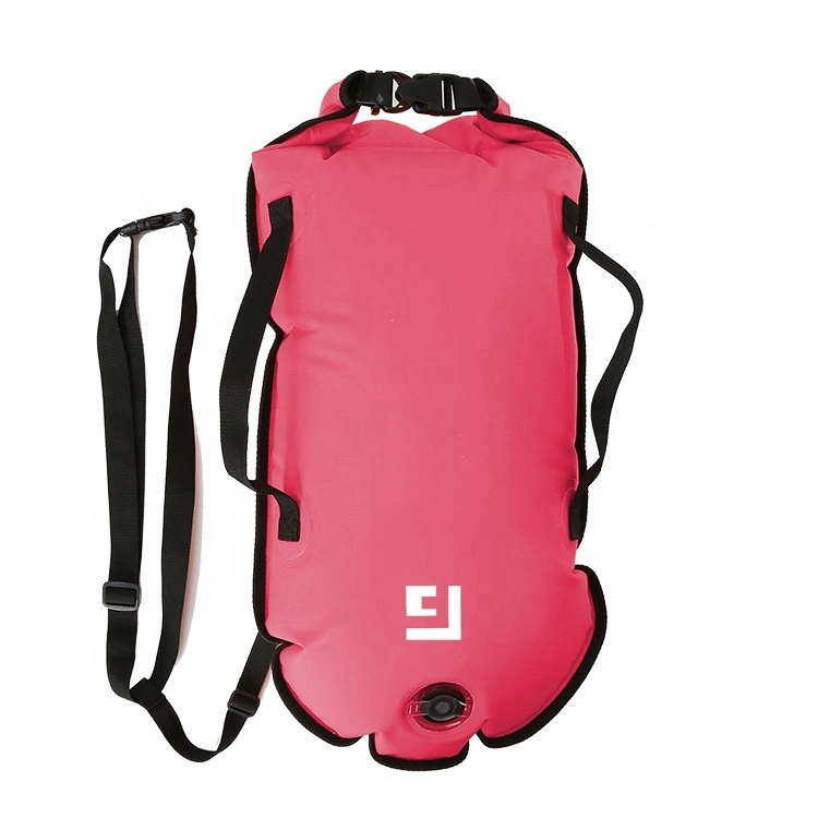 28L Inflatable Waterproof Dry Bag Tow Float Open Water Swim Buoy for Safe Swimming Training