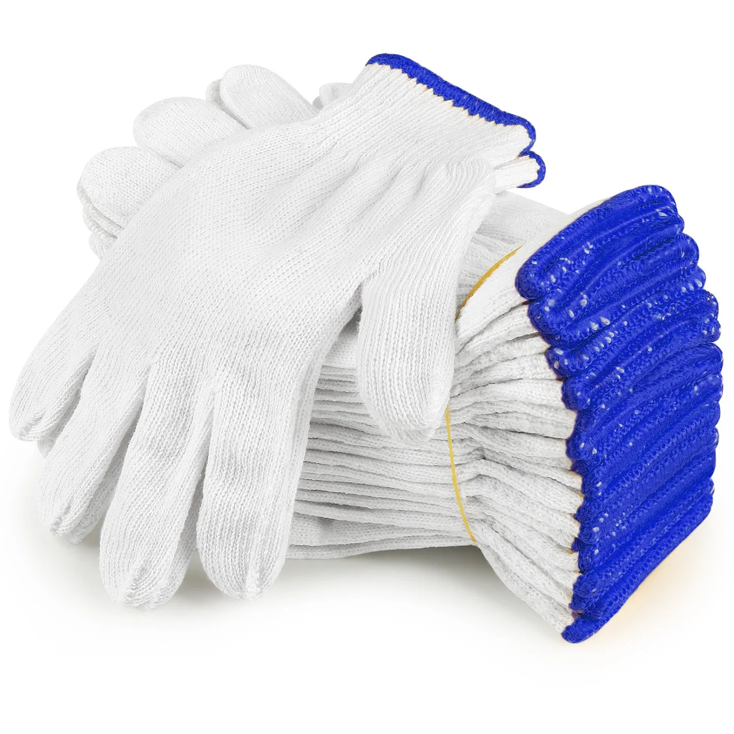 China Wholesale/Supplier 7/10Blanco indicador de seguridad Guantes de trabajo guante de trabajo/Guantes Guantes tejidos de algodón