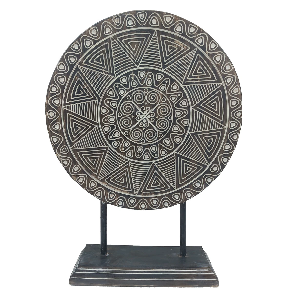 Mandala Carving Sculpture for Living Room Decoration