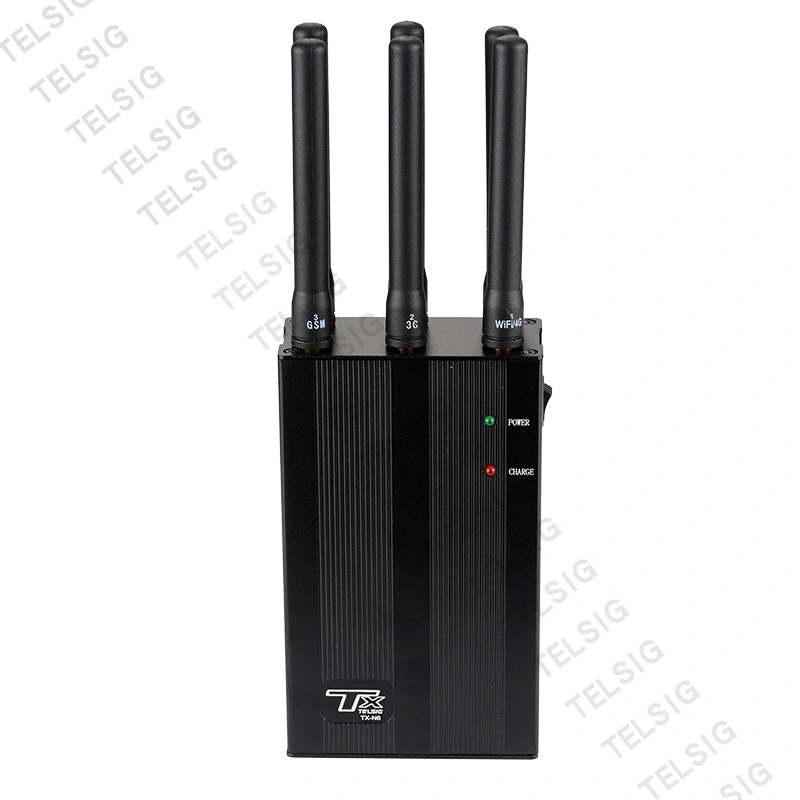 6 Antenas Bloqueador de Señal GPS GSM Bluetooth de Mano 2g 3G 4G 5g WiFi 2.4G/5.8g Jammer de Señal de Teléfono Móvil Celular