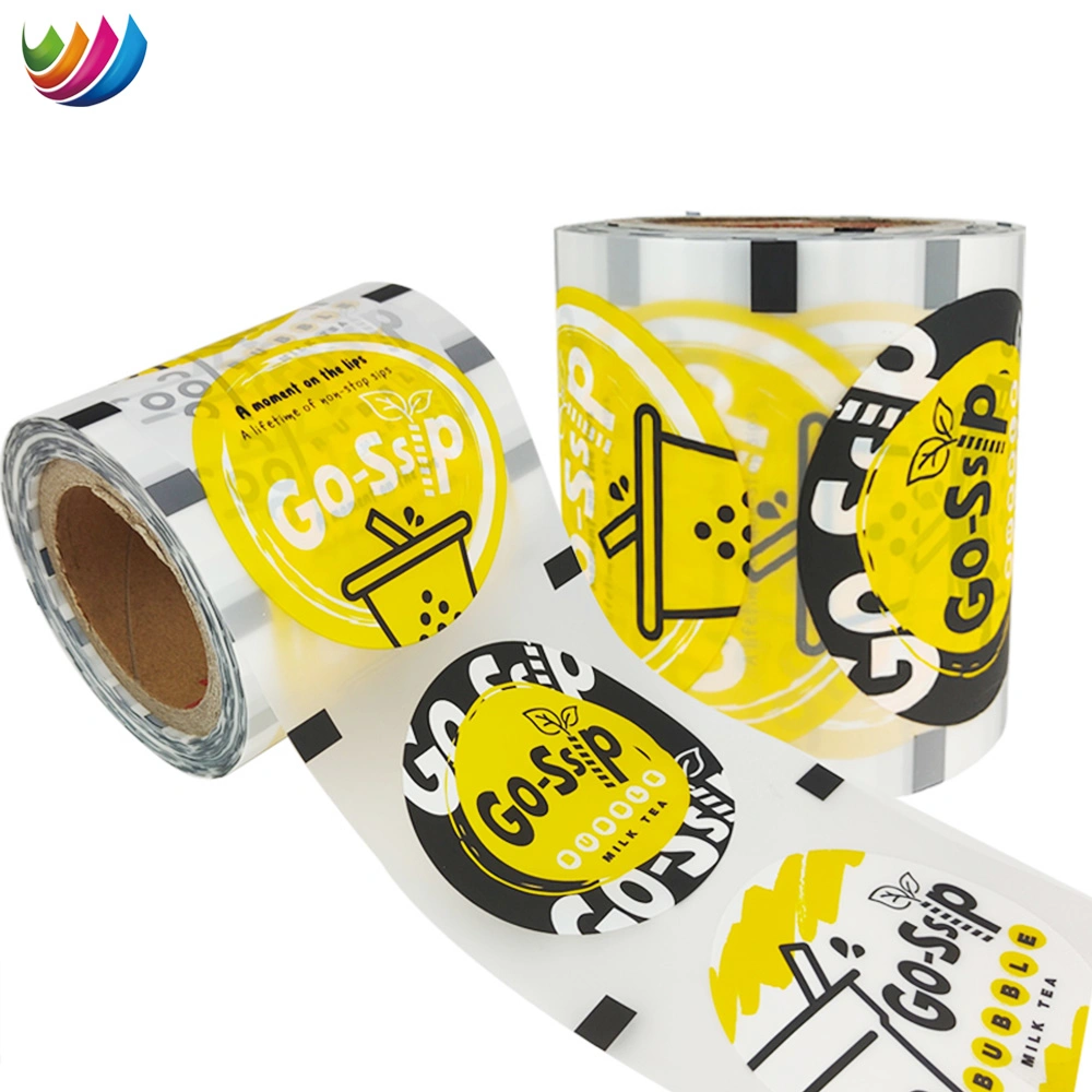 OEM/ODM impermeable flexible de plástico PET/PP/PE taza de té de burbujas rollos de película de sellado de 90mm 95 mm el papel de la copa de plástico