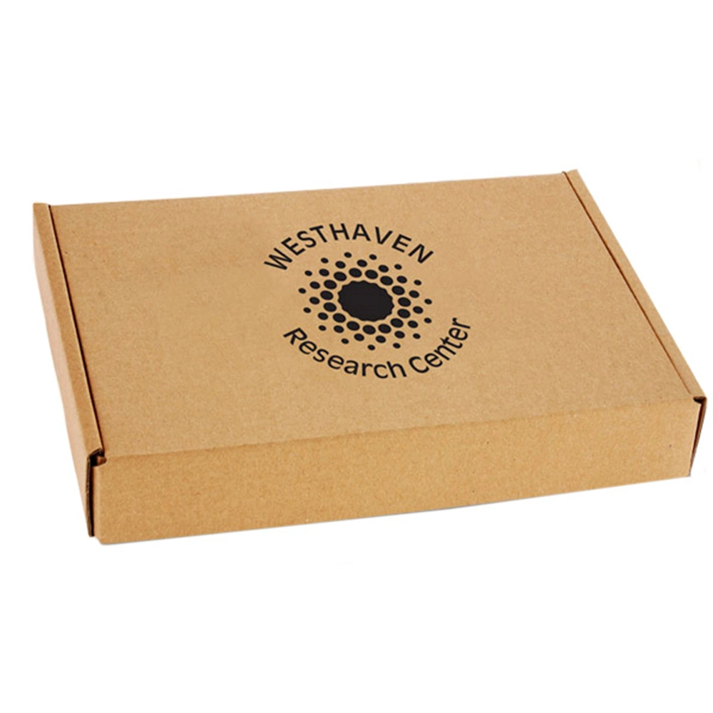 Brown Kraft Paper Packaging Box with Sticker