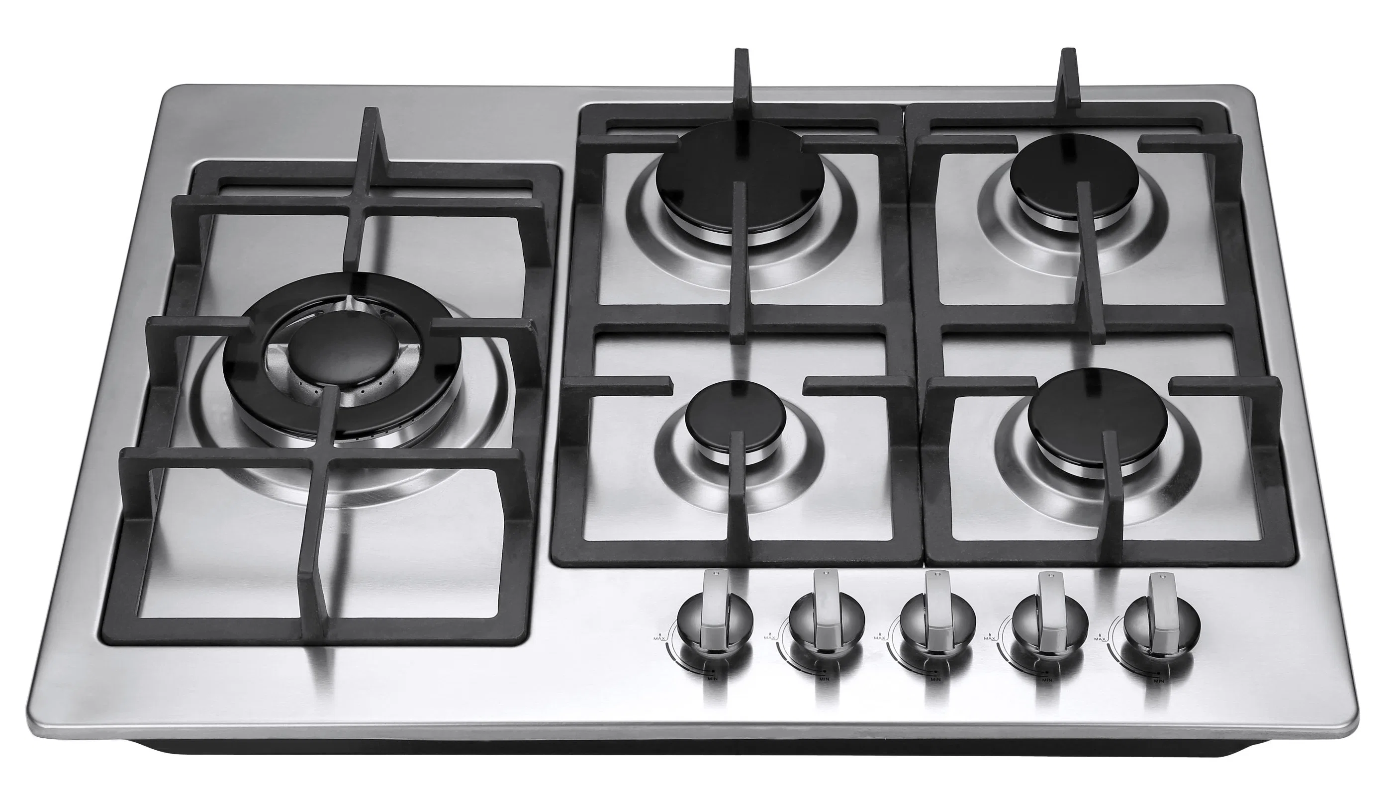 LPG or Ng 5 Burner Stainless Steel Kitchen Camping Stove