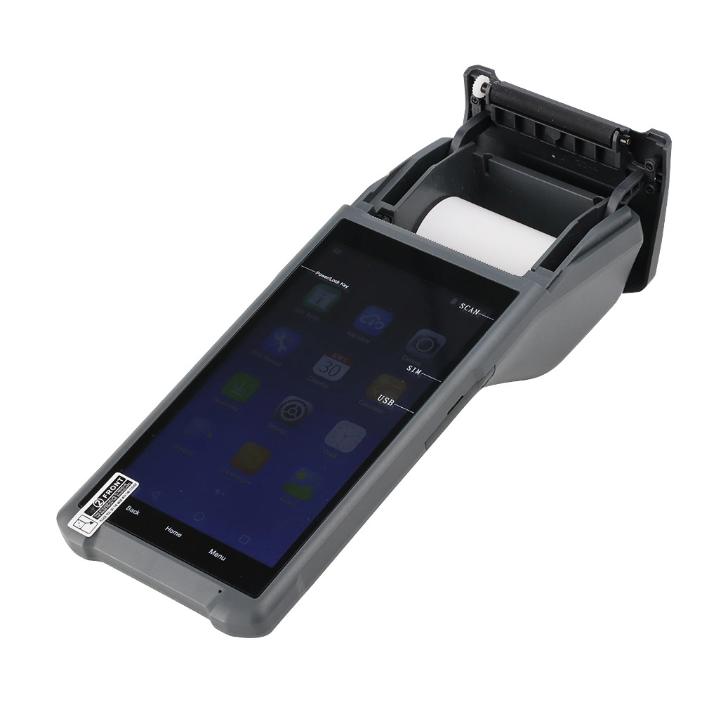 5.5" HP IPS Touch Screen Android Terminal NFC Handheld Mobile POS Terminal with Printer