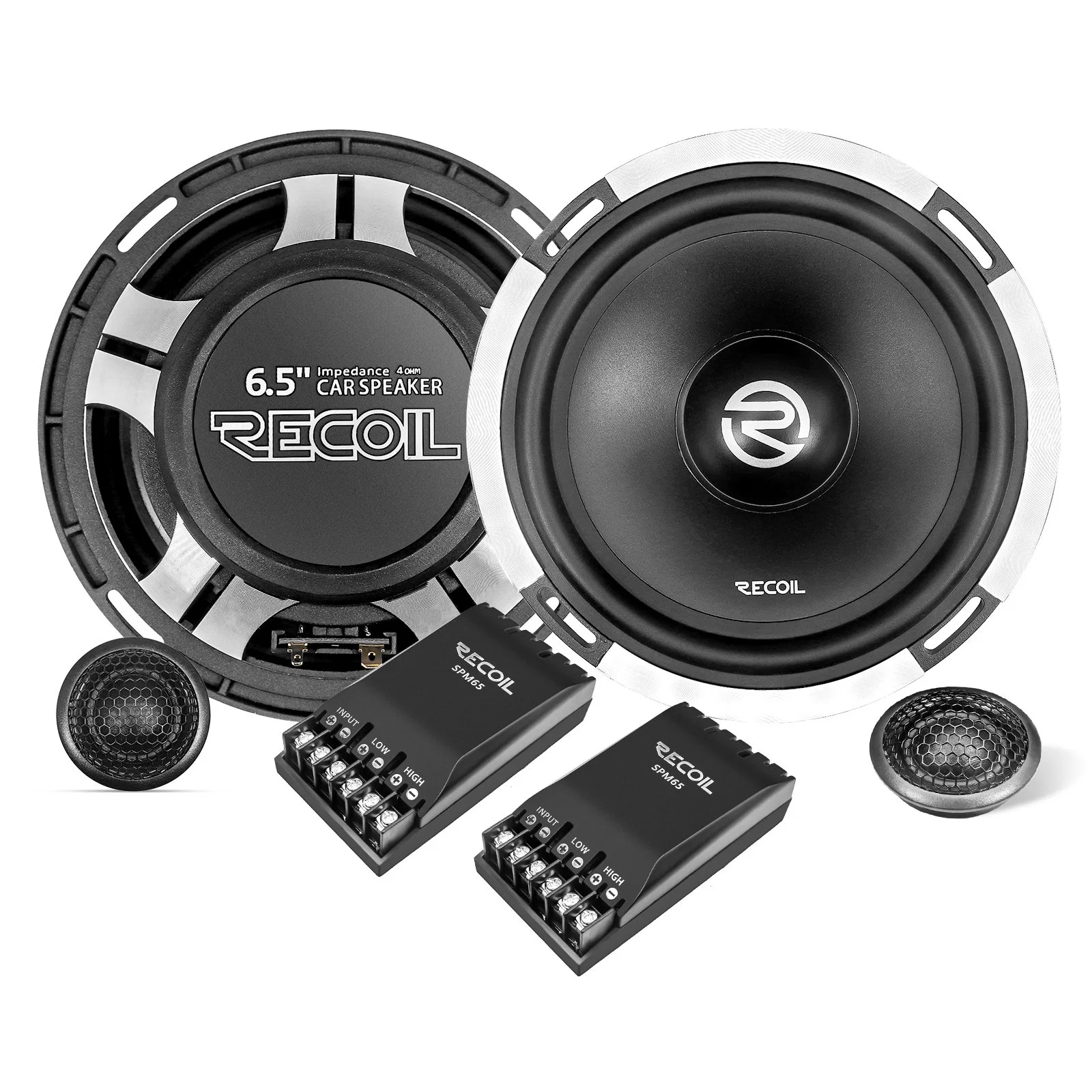 Edge Spm65 Série de nível dois 6,5 polegadas Sistema de colunas do componente de áudio do carro