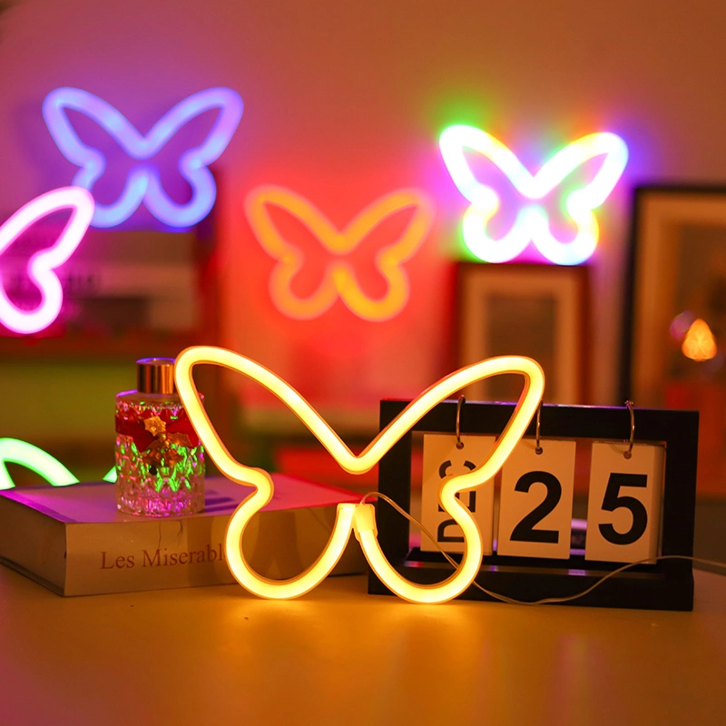 Decoración de dormitorios colgando del arte de pared personalizado signo Animal Neon LED luz de neón de mesa para el hogar parte Hotel