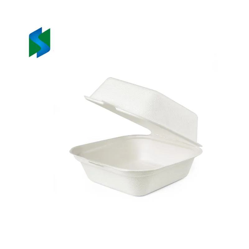 Одноразовая упаковка для обеда Josun Eco-friendly Bagasse Оптовая упаковка сахарного тростника из литого литого каштана Коробка для вынос с оптом. Ценой