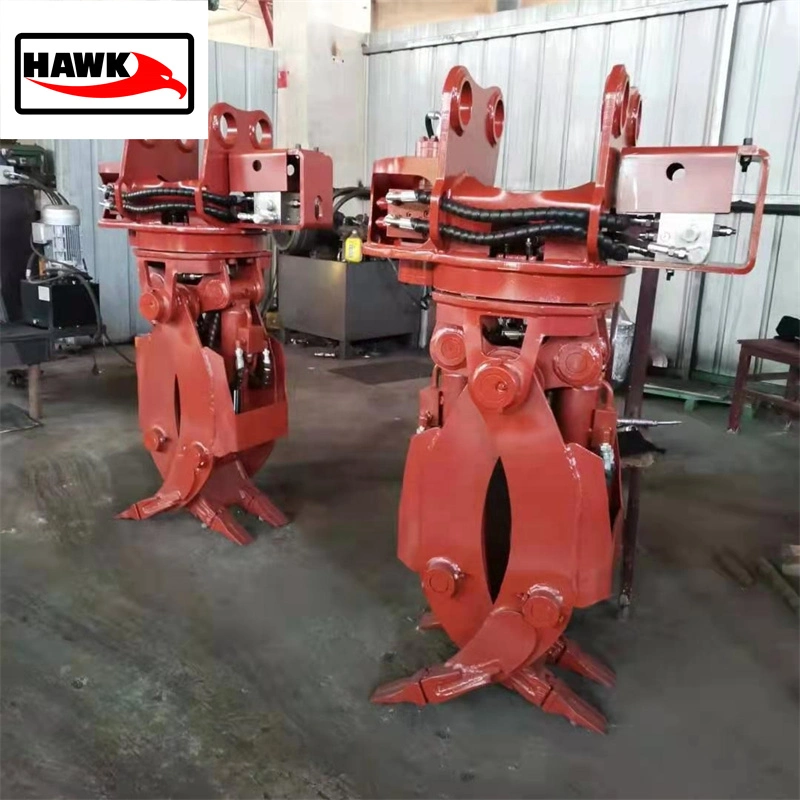 Excavator Grapple Bucket Hydraulic Wood Grapple 360 Log Grab and Stone Excavator Rotating Grapple