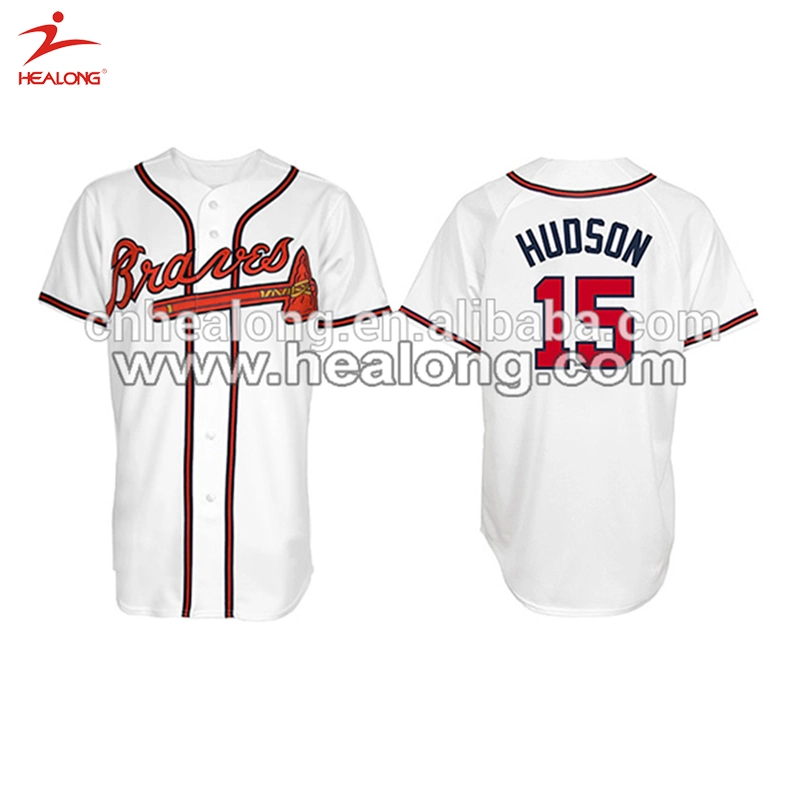 Healong impresas digitalmente el nuevo estilo Custom Mens camisetas de béisbol