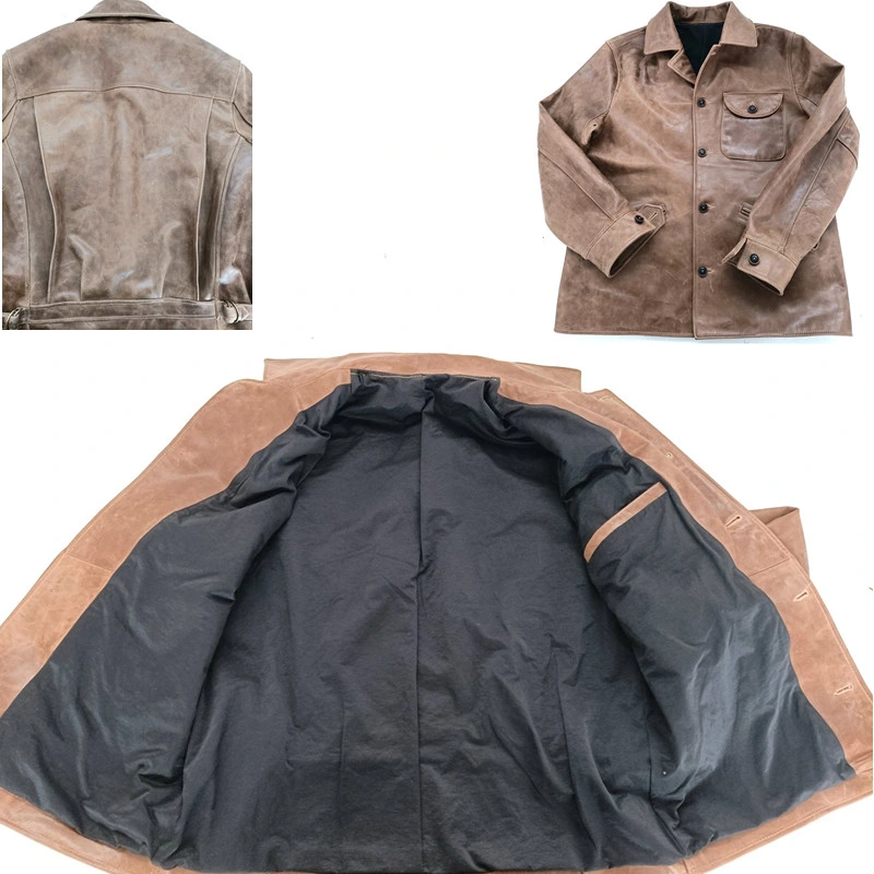 Real Leather Bomber Coats Man Faux Suede Short Blazer Jackets