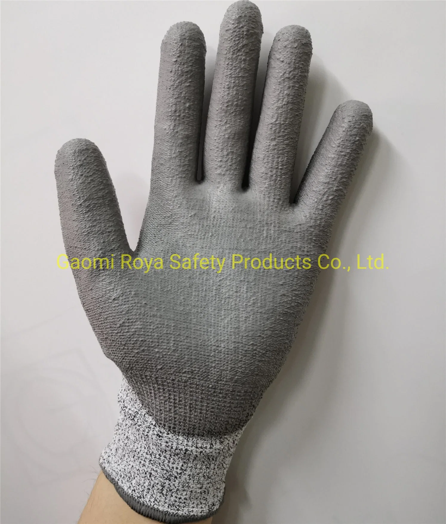 Hppe Gloves Cut Resistantce Safety Working Gloves PU Coated Work Gloves/Anti Cut Gloves/Cutting Iron Gloves