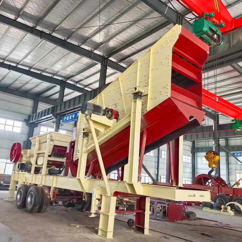 Mobile Crusher Quarry Ore Iron Stone Rock Gravel Crushing Equipment