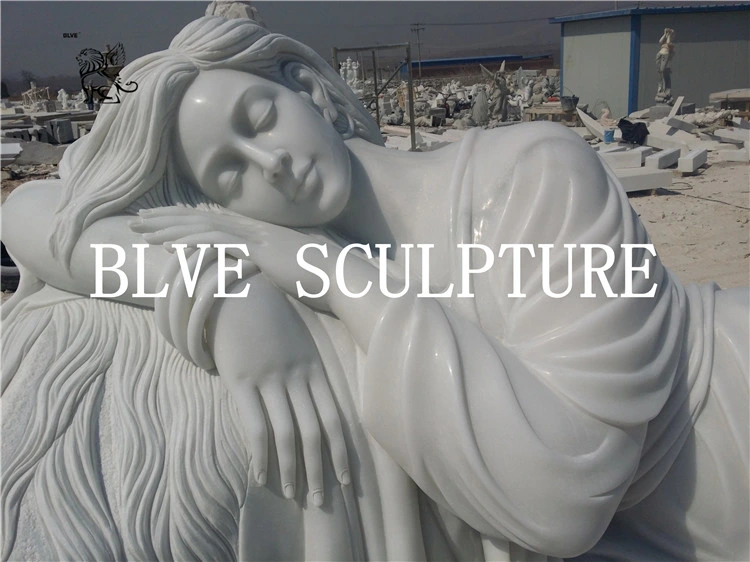 Factory Marble Beauty Statue Stone Lying Girl Sculpture Price Mfsg-59