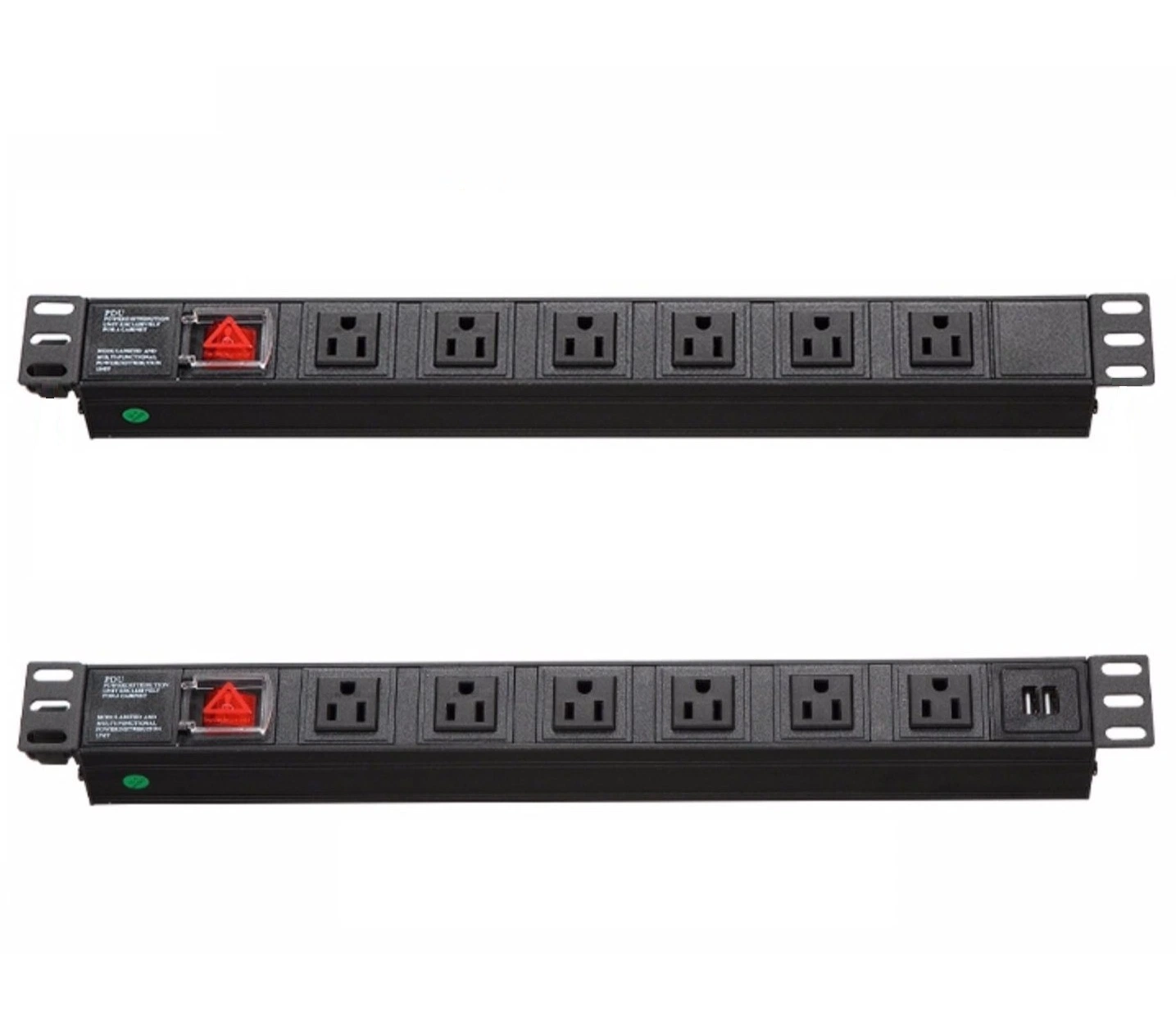 1u American PDU Socket Cabinet with Switch Overload Protection and USB