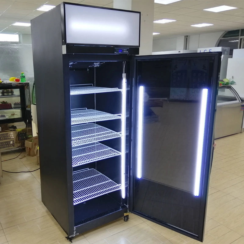 2020 Nuevo diseño de una sola puerta de la barra de la cerveza negra vertical refrigerador
