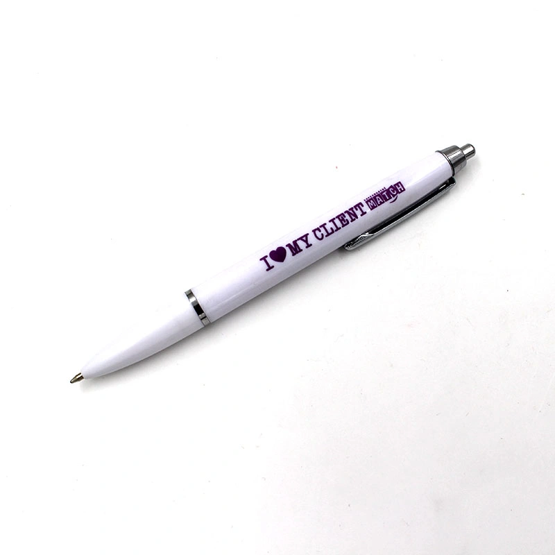 White Promotion Gift Retractable Flag Pull out Pen Custom Printing Banner Pen