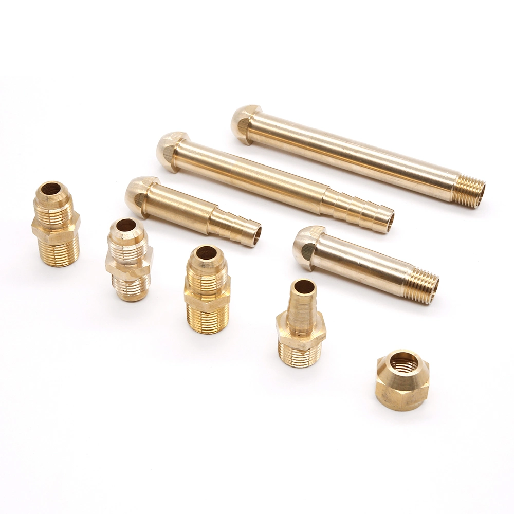 Brass Copper Tube Connectors for Gas Use with NPT Thread Flare Head