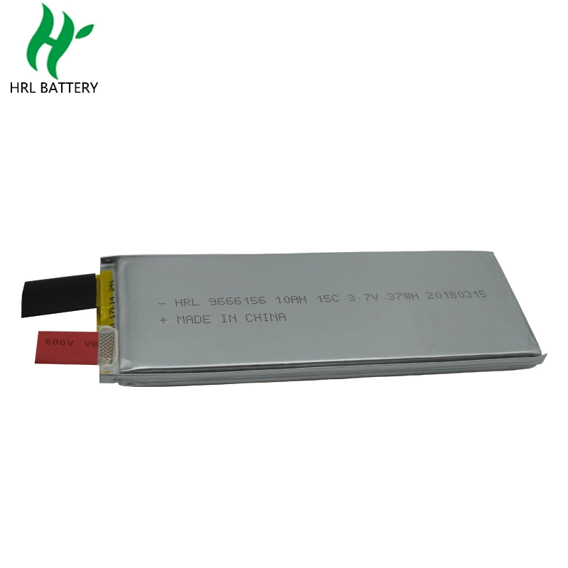 Bateria de polímeros de iões de lítio recarregável Hrl9666156 10 000 mAh 3,7 V na China / bateria inteligente / drone / UAV Bateria