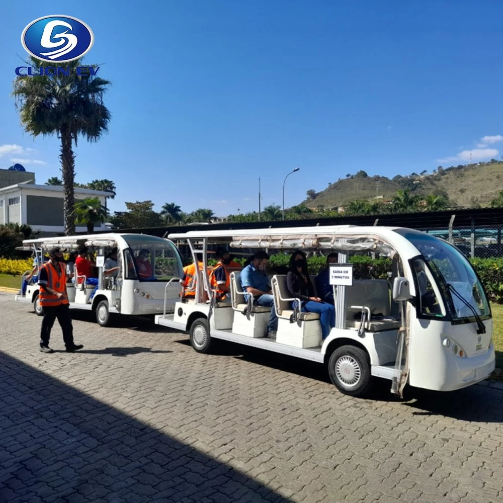 Towing Electric 28 Passenger Sightseeing Tourist Bus for Amusement Park