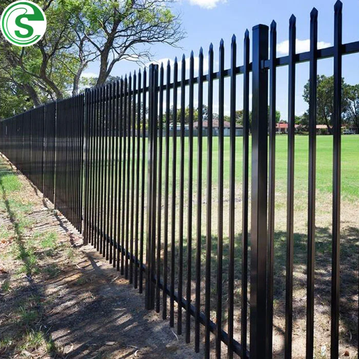 Australia Standard Steel Tubular Fence Spear Top Fencing Panel