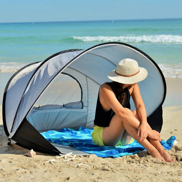 Summer Outdoor Polyester Upf 50+ Sun Shelter Automatic Pop up Beach Tent