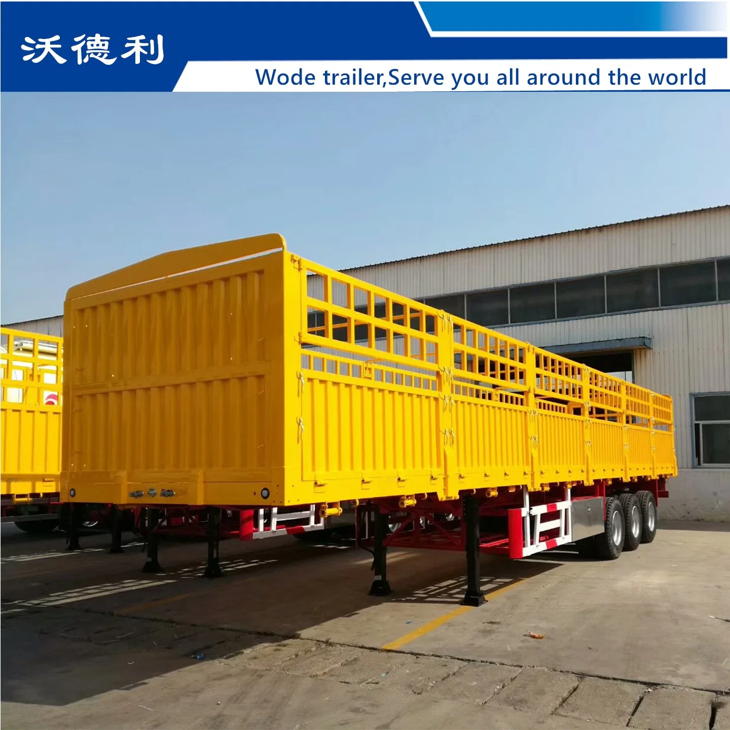 China Factory Supply 13m 75m3 Stake Bed Truck/Fences Trailer/Horse Trailers