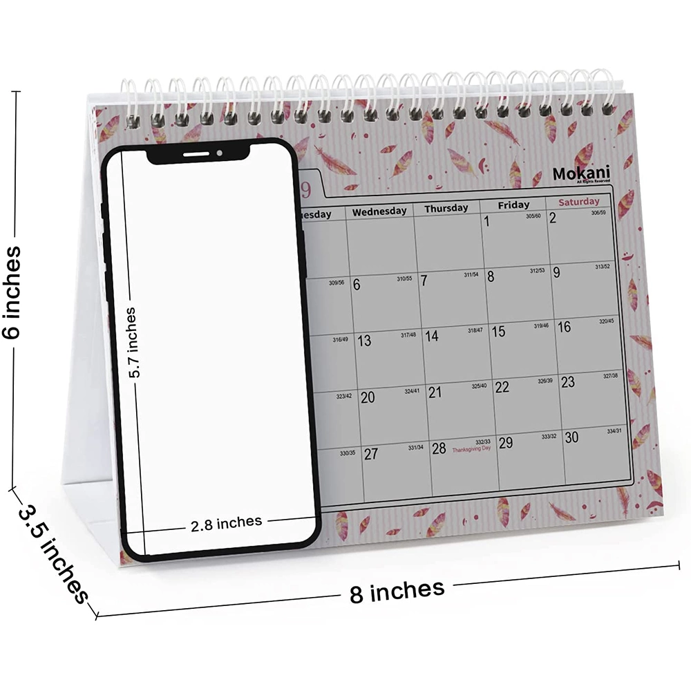 Academic Year Standing Desk Calendars with Planner Stickers