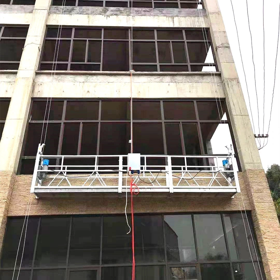 Suspensión andamio góndola elevador manual Guía de cuerda Cuna suspensión de acero Plataforma