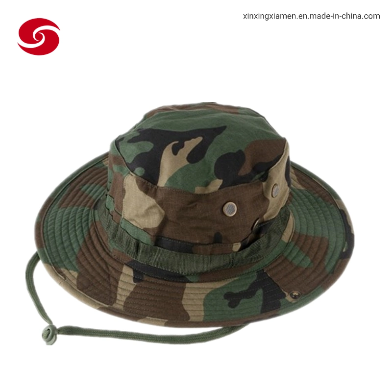 Camuflaje Woodland militar soldado del Ejército Cap Hat tapones para los hombres