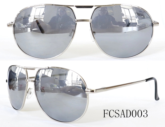 Espejo de estilo de moda revestida en metal Sunlens gafas de sol para hombre