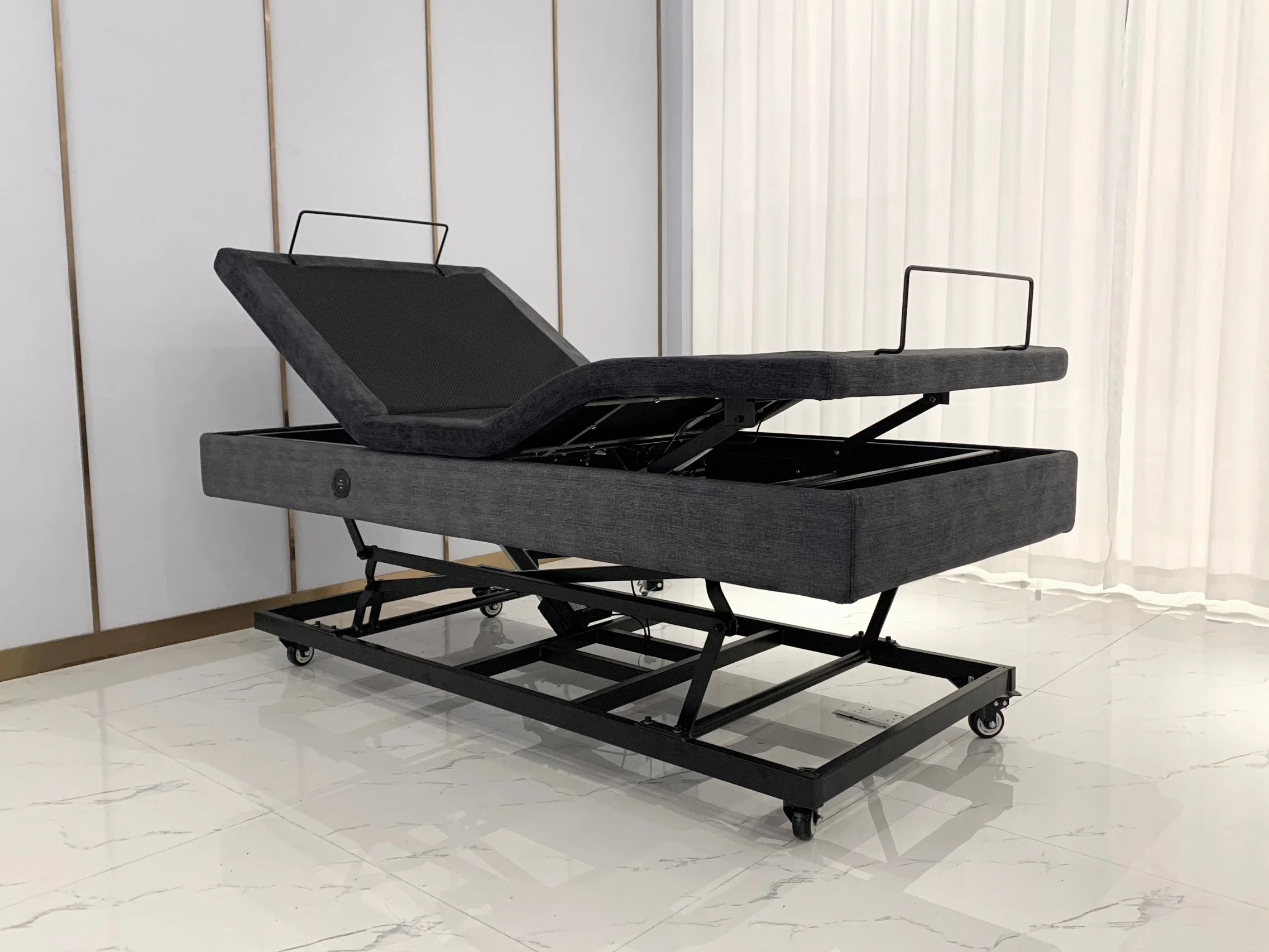 Konfurt Hi-Low Adjustable Bed Head and Foot Control Hi Lo Electric Bed Hospital Bed Wired or Wireless Remote Castors with Brakes Kft-600