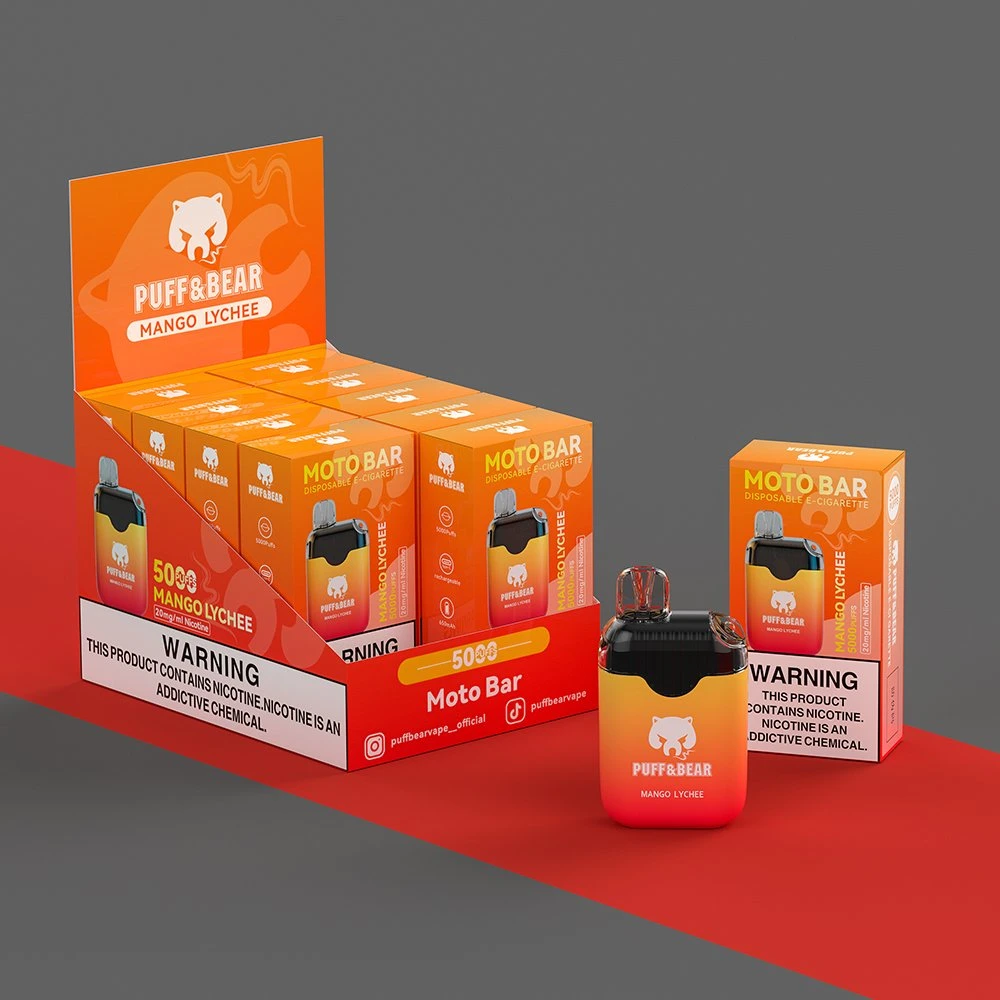 Puff&Bear Moto Bar Wholesale/Supplier I Vapes 5000puffs 11ml Box Mod E Cigarette Disposable/Chargeable Vape