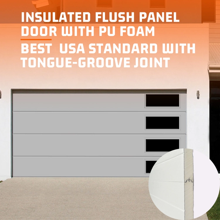 Cheap American Standard Insulated Panel Fingerproof Hurricane Impact Residential Garage Doors