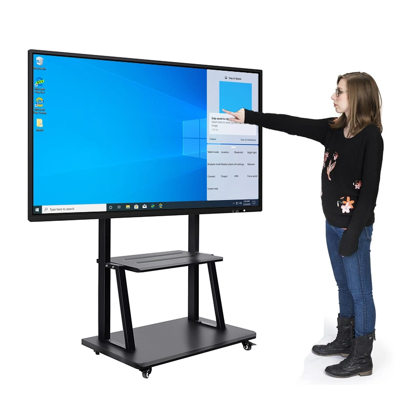 يلمس كمبيوتر OPS 10 شاشة اللمس التفاعلية FHD للعرض التقديمي لوح التزلج على اللوح