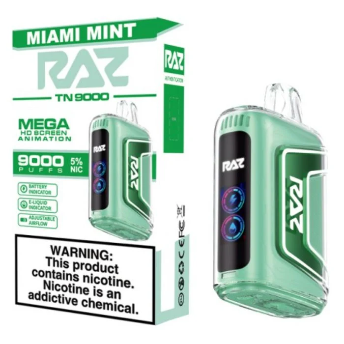 Raz Tn9000 Disposable/Chargeable Vape Dual Mesh Coil 1ml Battery Vape