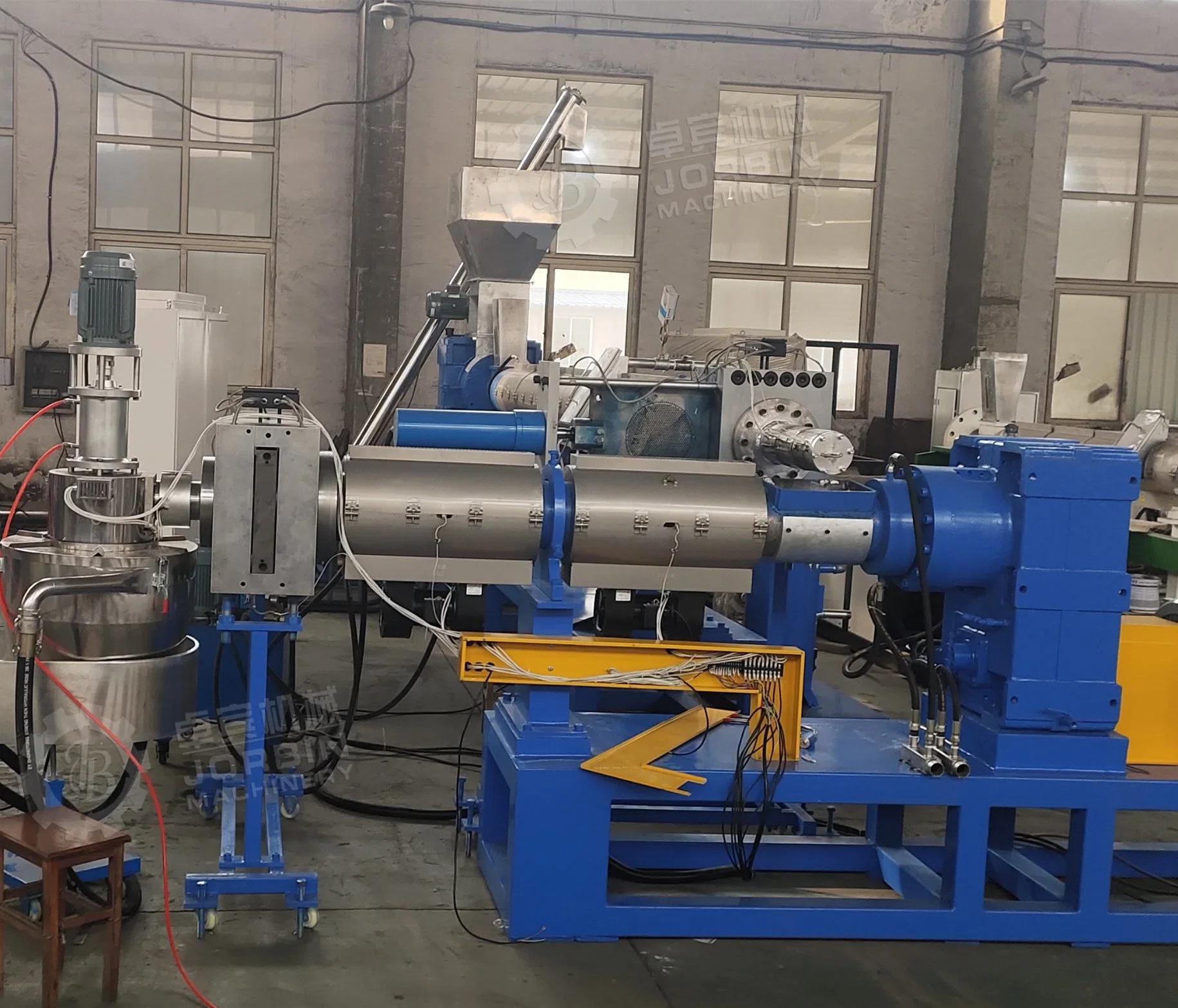 Double Stage Extrusion Plastic Recycling Granulating Machine for PP, PE and PVC