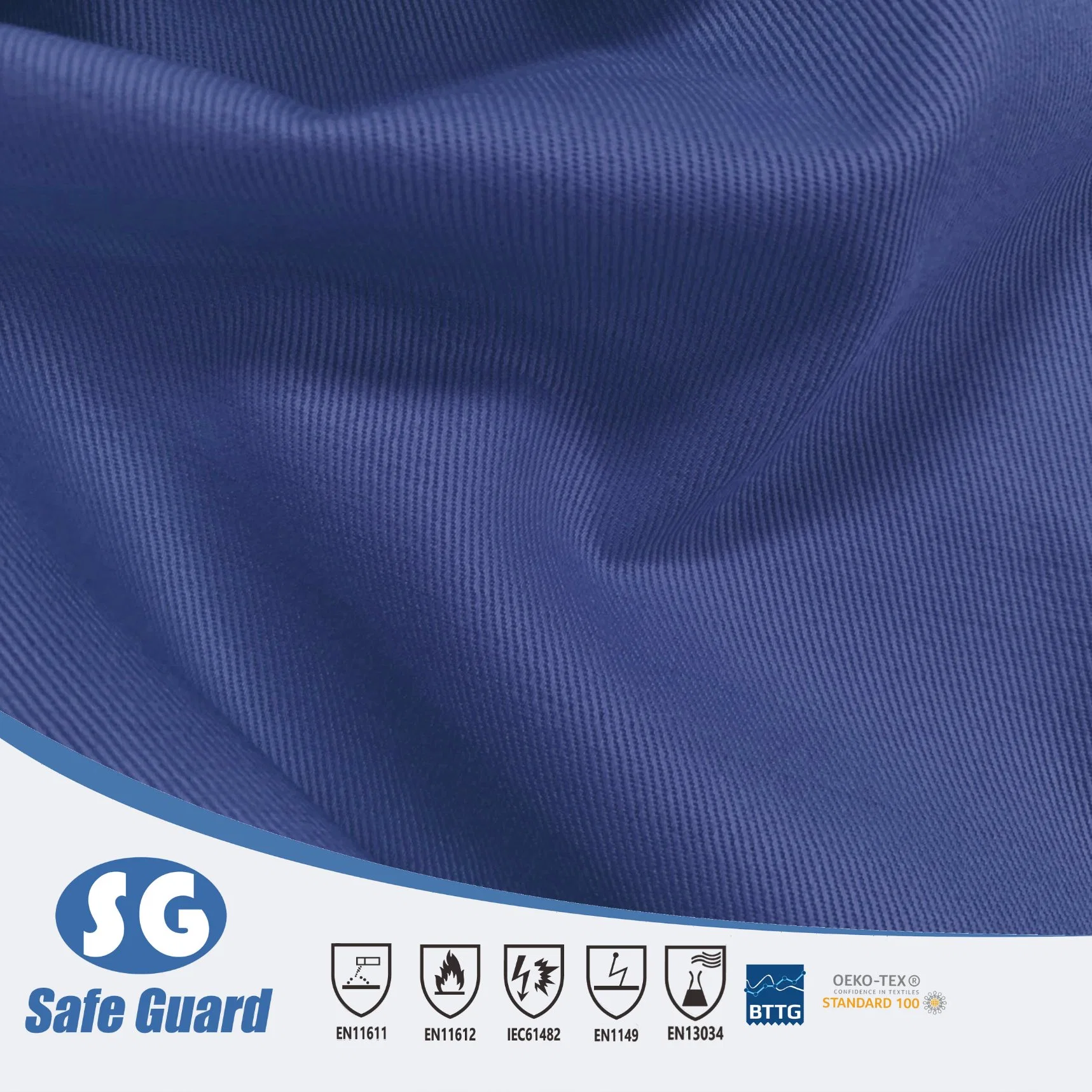 300GSM 99%Cotton 1%Antistatic Flame Retardant Fabric for Fr-Clothing