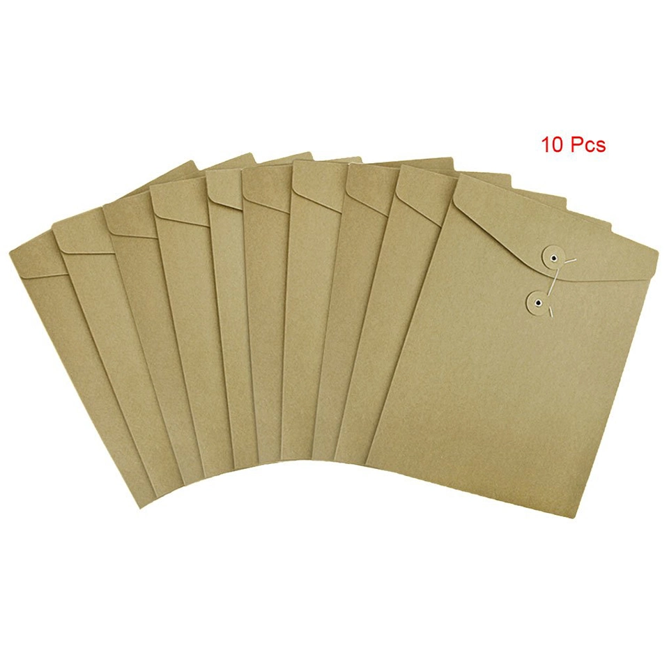 Wholesale/Supplier Craft Stuff Kraft Envelope Bills Receipt File Folder Project Pockets Document Organizer A4