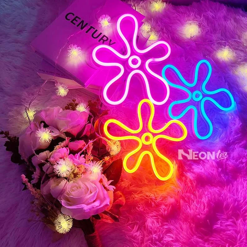 Glodmore2 Custom Outdoor Indoor Flower Neon Sign for Home Bar Lights