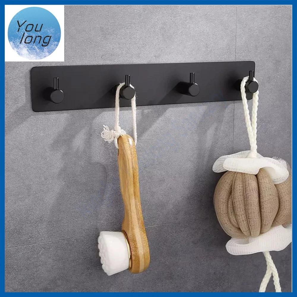 Wall Black Hook Stainless Steel Clothes Hook SUS304 Bathroom Toilet Towel Hangers for Kitchen