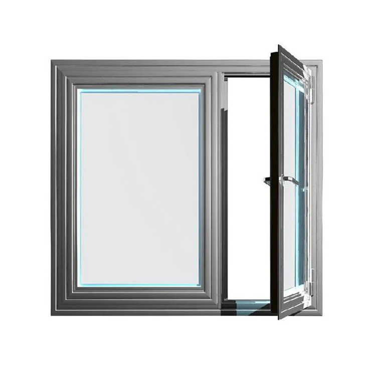 Casement Double-Layered Glass Design Aluminum Simple Doors and Swing Windows