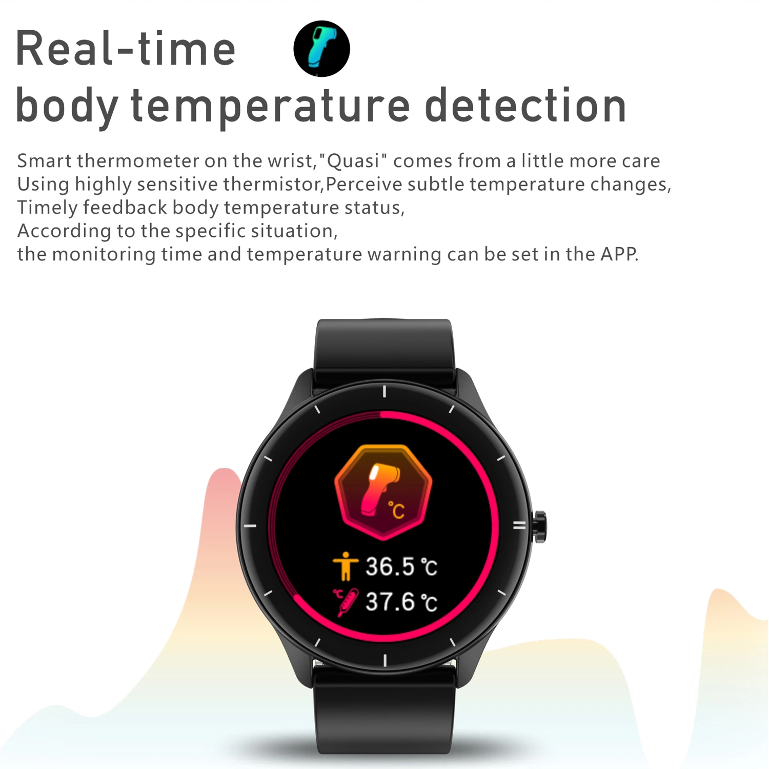 2022 New Q21 Smartwatch Body Temperature Wristband Heart Rate Blood Pressure SpO2