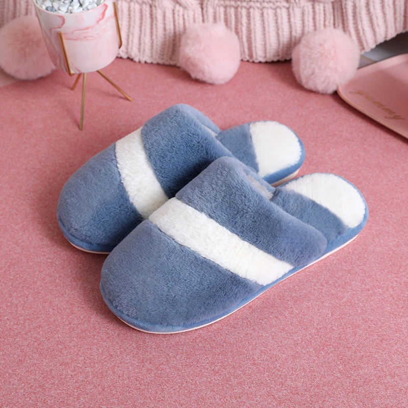 Mujeres Casa interior Short Plush mantener caliente Slipper Invierno simple Nuevas zapatillas de algodón de felpa gruesa para hombres y mujeres