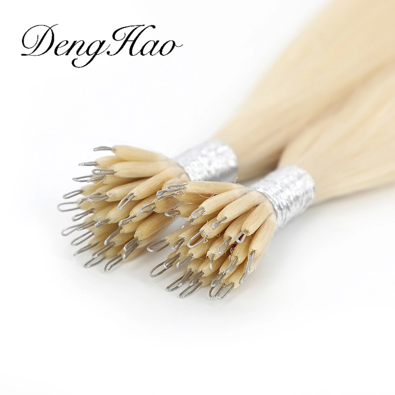 No Shedding No Tangle Double Drown Human Virgin Remy Hair Long Lasting Nano Ring Hair Extension